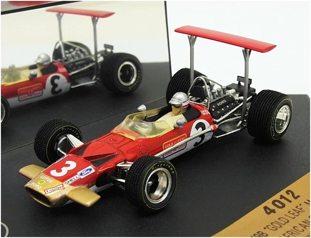 QUARTZO GOLD LEAF Lotus 49B USA GP 1968 Mario Andretti 1/18 Scale 