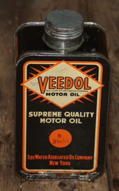 VEEDOL Öldose Ölkanne 1930er   / cz  jawa indian shell mobiloil aeroshell harley