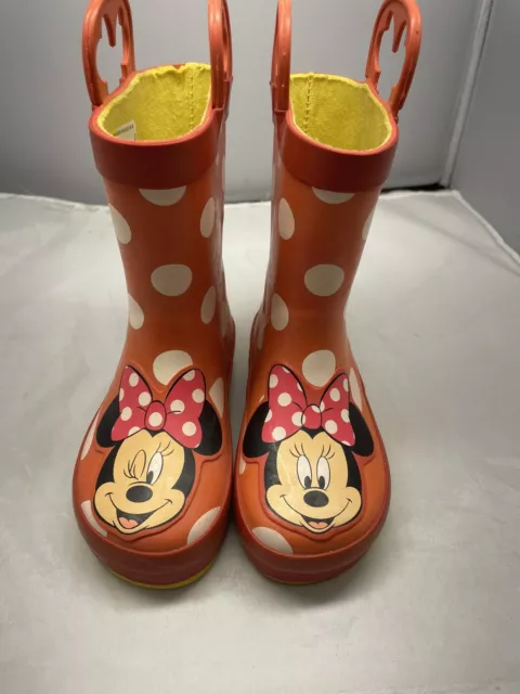 Western Chief Disney Minnie Mouse Toddler Girls' Waterproof Rain Boots Size 6