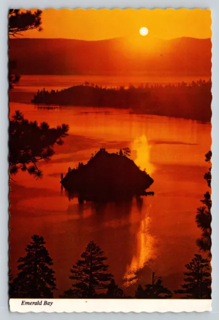 Sunrise at Emerald Bay at Lake Tahoe California 4x6 Postcard 1745