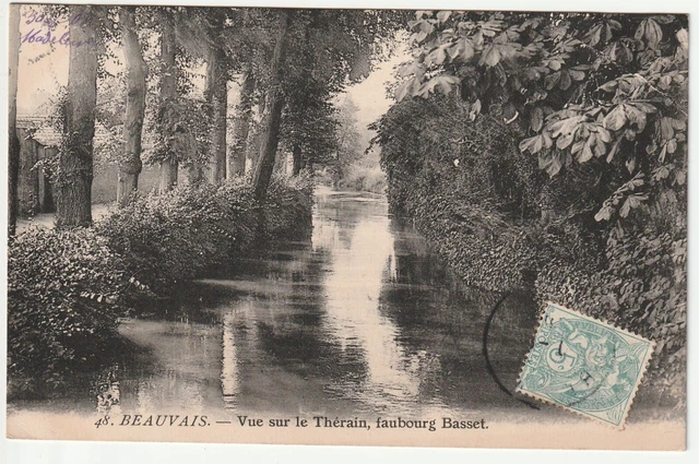 BEAUVAIS - Oise - CPA 60 - vue sur le Therain Faubourg Basset