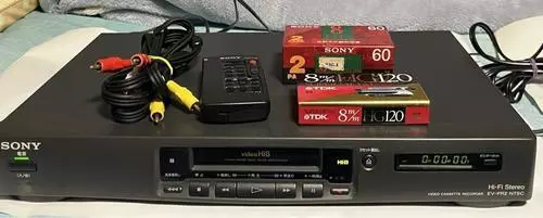 Sony EV-PR2 Hi8 8 mm VCR Video Deck Reproductor Formato NTSC Solo Probado Funcionamiento Usado