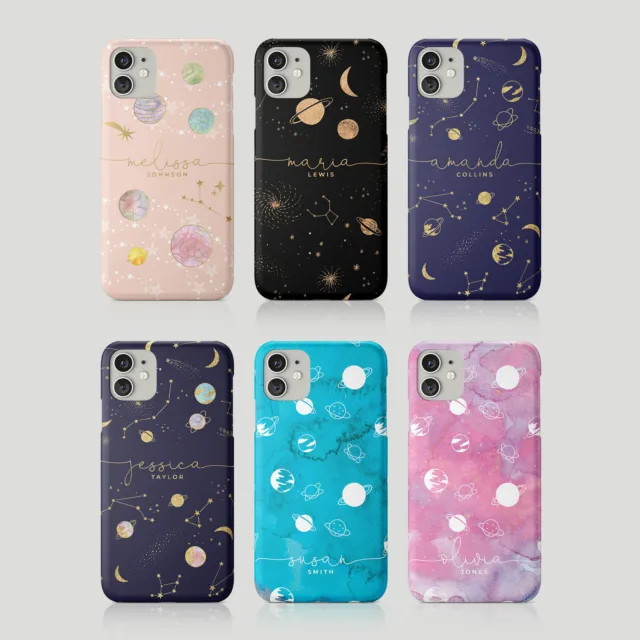 Tirita Personalised Phone Case for iPhone 14 13 11 12 SE Space Star Moon Planet