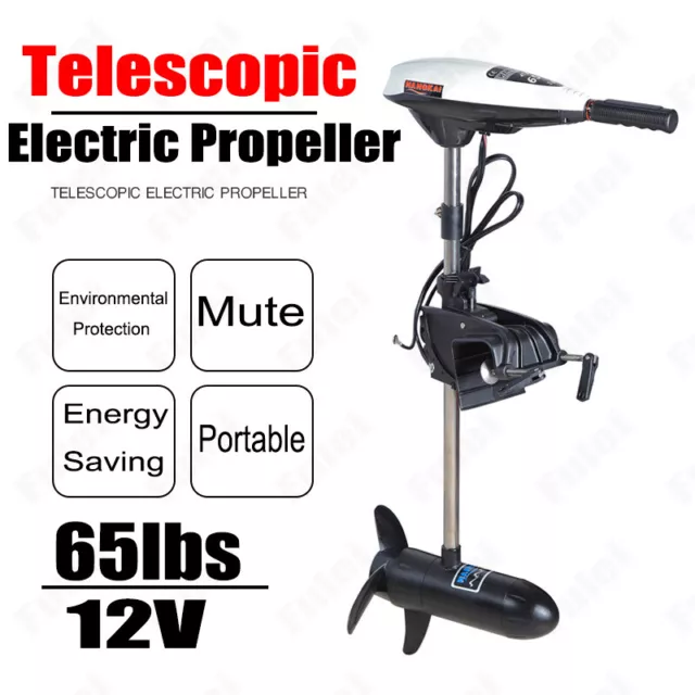 65LBS 12V Trolling Motor Electric Outboard Brush Engine Thrust Dinghy Kayak 660W