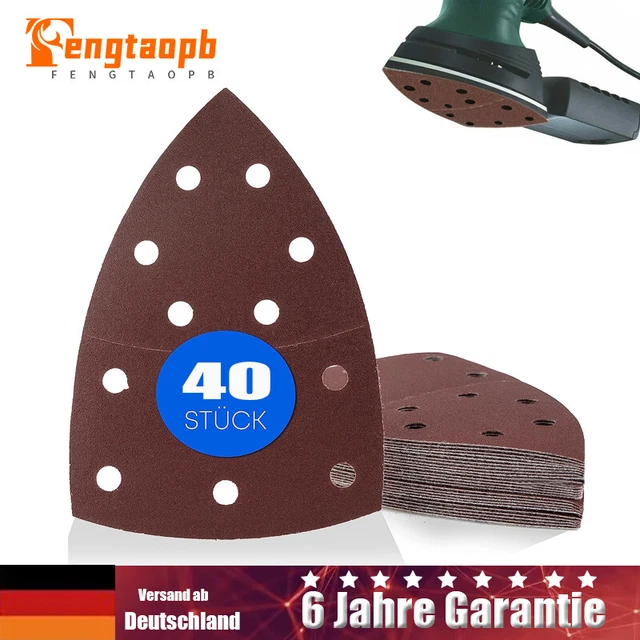 50 Fogli Di Carta Vetrata Per Levigatrici Grana 40/60/80/120/240