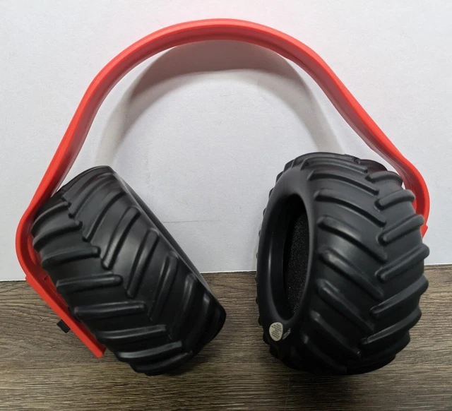 MONSTER JAM TRUCK Tire Kids Ear Muffs Headphones Red Child Hearing
