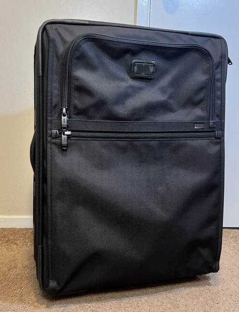 Tumi Alpha Ballistic Nylon Rolling Wheeled Checked Suitcase Luggage #22024DH EUC 2