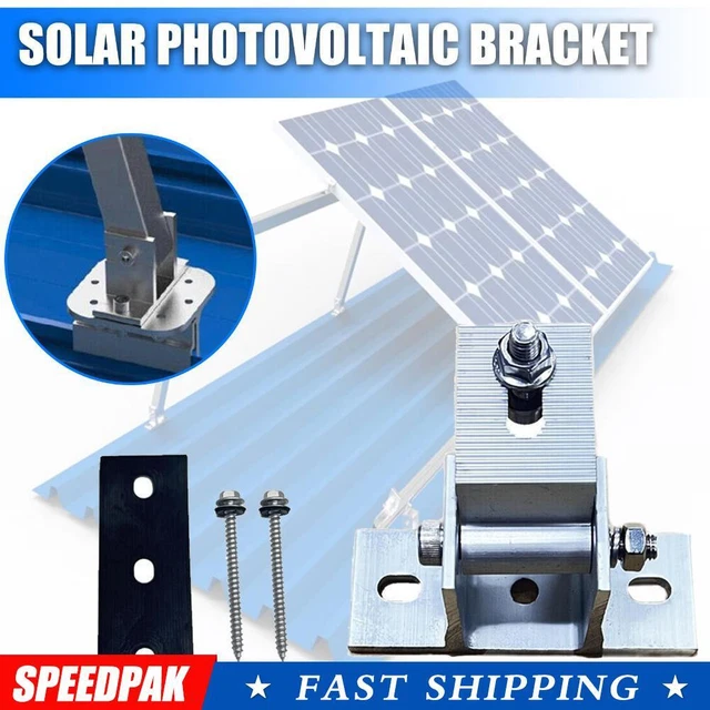SOLAR PANEL MOUNT Individually Adjustable Flat Roof Mounting N7O2 £11. ...