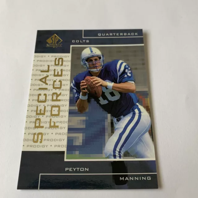 1998 SP Authentic PEYTON MANNING Special Forces /1000 Very Nice! Rare Rookie!