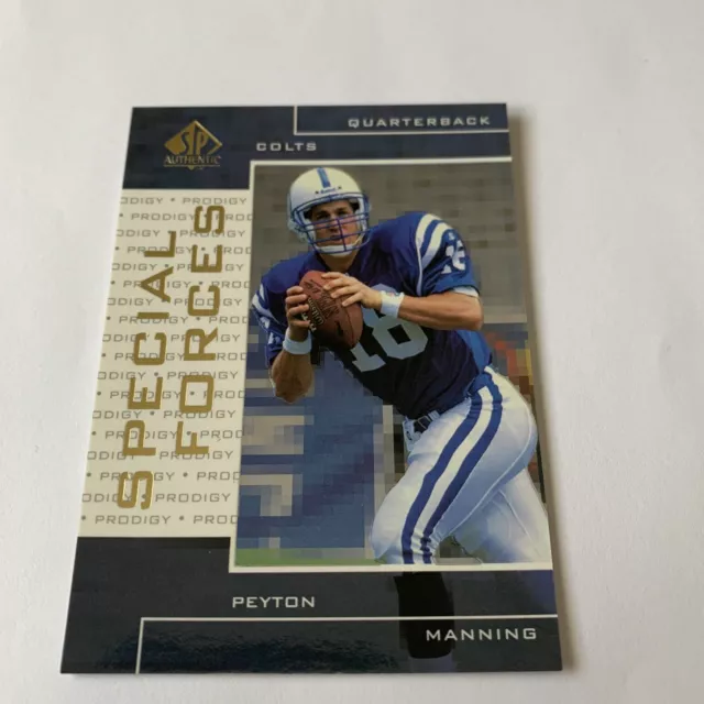 1998 SP Authentic PEYTON MANNING Special Forces /1000 Very Nice! Rare Rookie! 1998 SP Authentic PEYTON MANNING Special Forces /1000 Very Nice! Rare Rookie!
