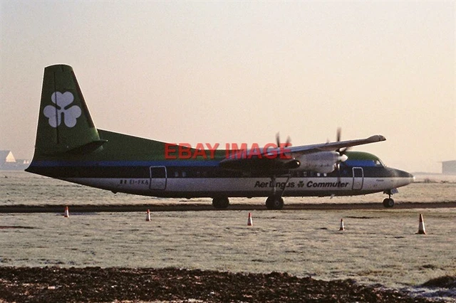 Photo  Ei-Fka Fokker 50 Aer Lingus Coventry 10-1992