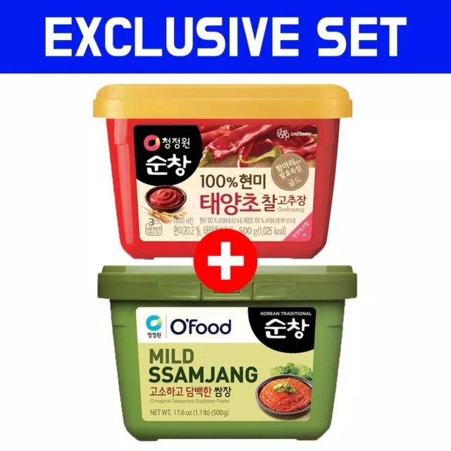 [SET] CJO Gochujang 500g + Ssamjang 500g [Korean Pepper Paste/Soybean/BBQ Sauce]