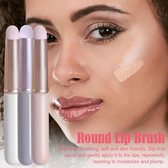 ROUND LIP BRUSH Mini Lipstick Smudge Brush Portable Multifunctional