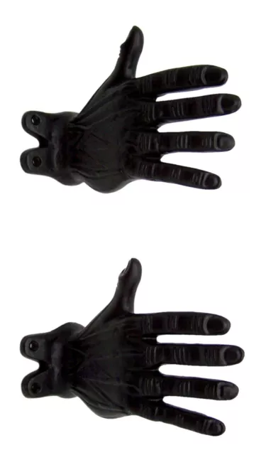 Black Cast Iron Right Hand Wall Hooks, Unique Home Décor, Set of 2, 6 Inches