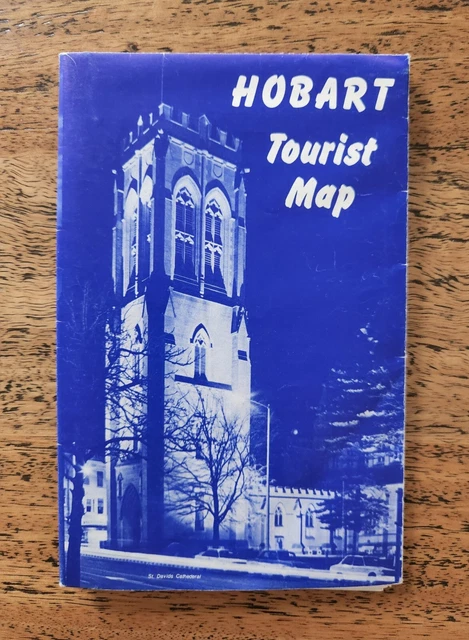 1991 HOBART TOURIST Map including Street Directory Map, Vintage Folding ...