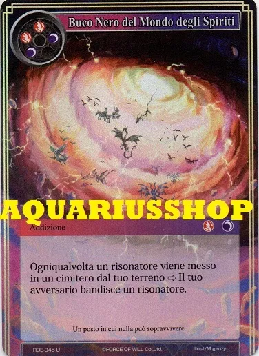 Force of Will Buco Nero del Mondo degli Spiriti X2 RDE-045 ITA Non Comune FOW