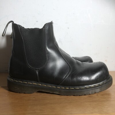 Mens Leather Waterproof Zip Up Safety Steel Toe Cap Work Biker Boots Shoes Size