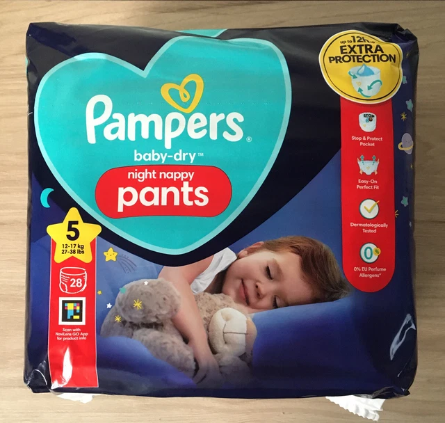 PAMPERS BABYDRY NIGHT Nappy Pants Size 5 (1217Kg) 28 Nappies £12.99