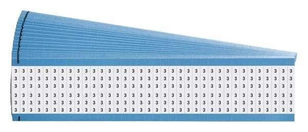 BRADY Wire Marker, Printd, Repos Self-Adhes, PK25, WM-3-PK