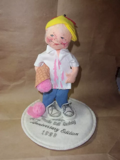 7" Annalee Doll Society 10th anniversary wire poseable doll 9653 ICE CREAM KID