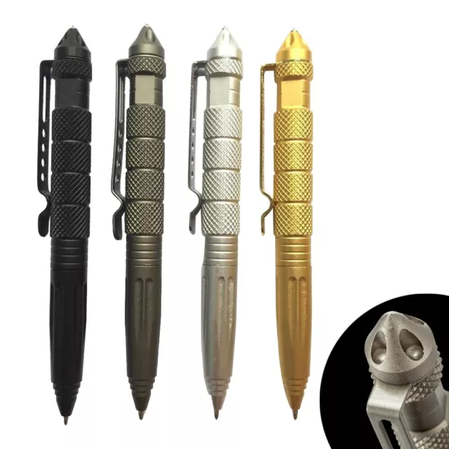 1-4er SET TACTICAL PEN Kugelschreiber mit GLASBRECHER-Selbstverteidigung Kubotan