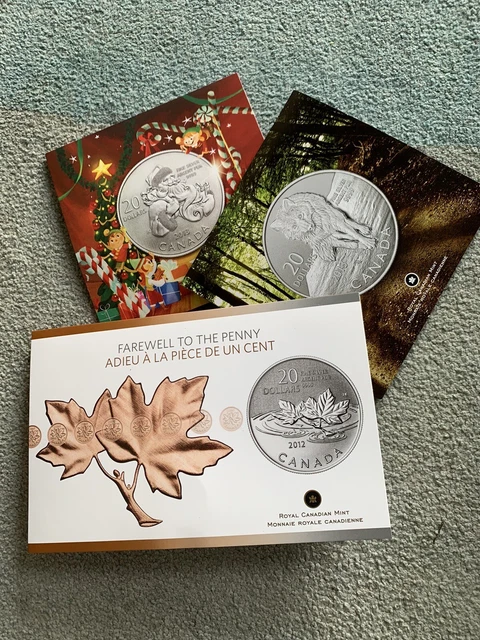 2012 And 2013 20 Dollar Canadian Coins