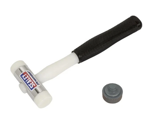 Sealey Premier NFH10 0.5kg Nylon Face Marteau 4pc Kit Avec Rigide Et Souple Tête