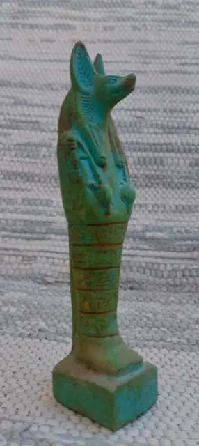 Ancient Egyptian Handmade Statue Anubis Carved Antique Stone Bazareg