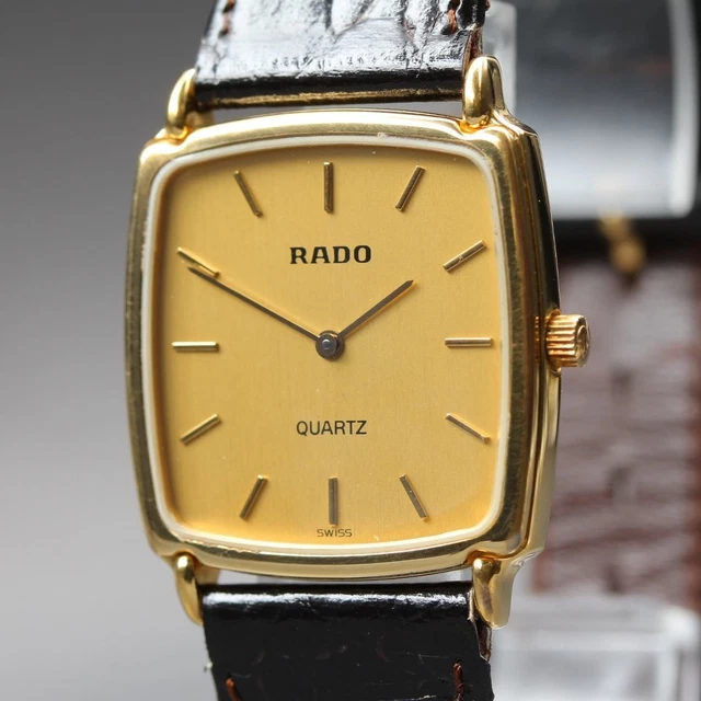 Montre Quartz Dame Années 80 – Boîtier Et Bracelet Plaqué Or – Cadran Blanc Suisse