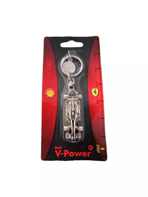 Shell V-Power Schlüsselanhänger FERRARI F2007  silber - Neu & OVP