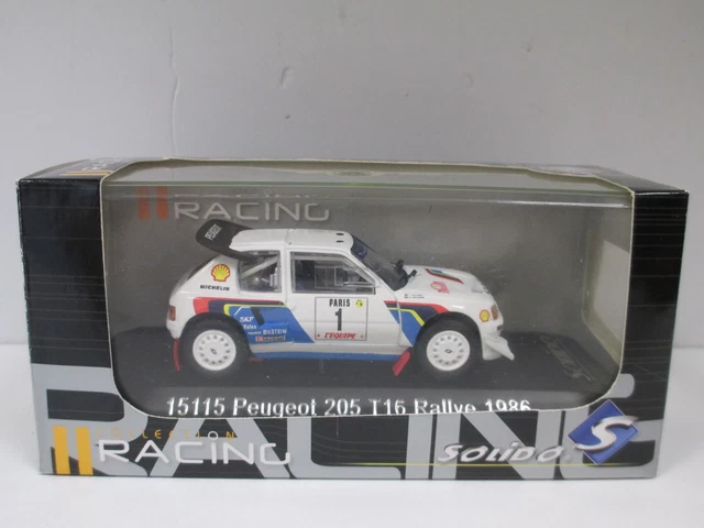 Miniature Solido 1/18 - Peugeot 205 GTI 1.6L N°132 Du Rallye De Monte-Carlo 1986 - Métal Et Plastique - Neuf
