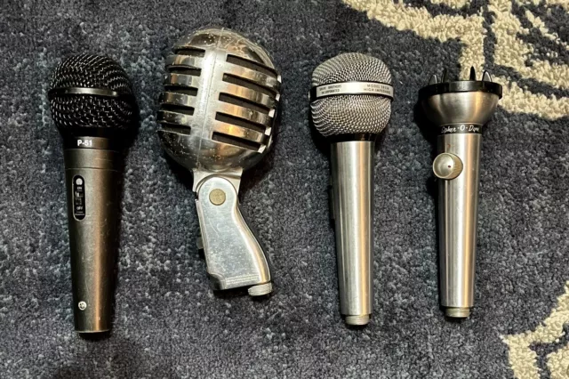 Vintage Microphone Lot Electro-voice, Shure, Fender