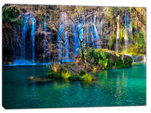 Wonderful Waterfall  picture Photo Print On Framed Canvas Wall Art Home Decor