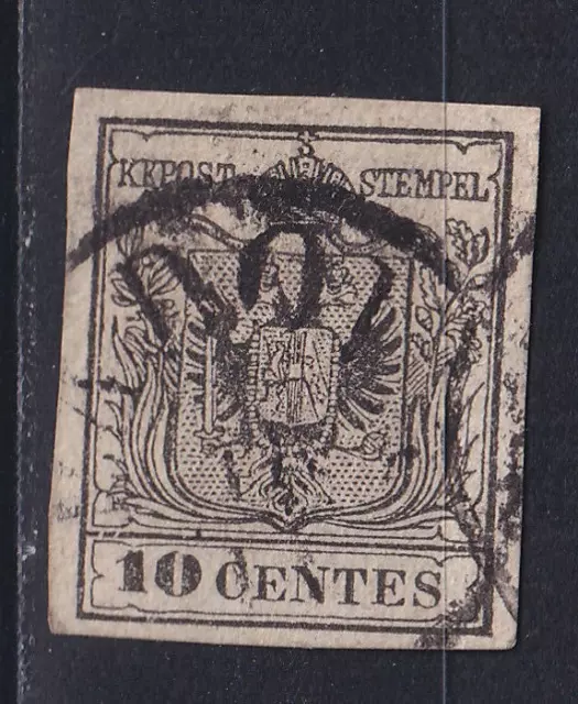 Lombardo Veneto 10 cent carta a macchina n. 19 (cv 850) annullo padova