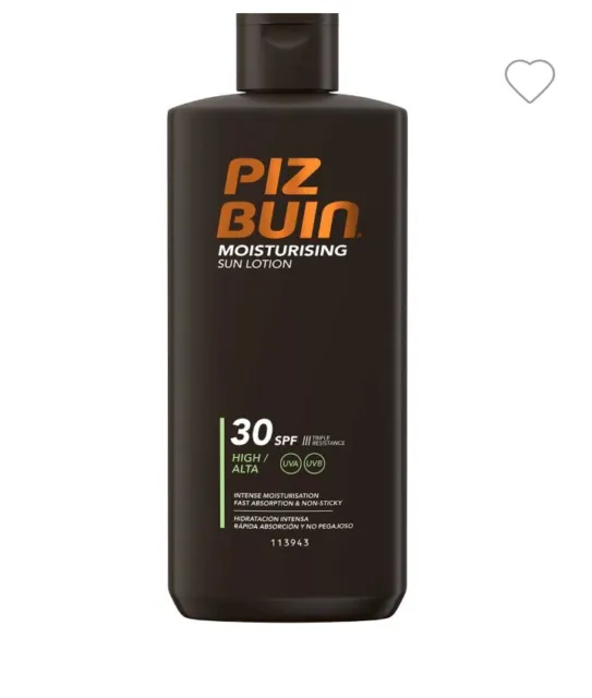 Piz Buin Moisturising Sun Lotion - SPF 30 - 200ml NEW