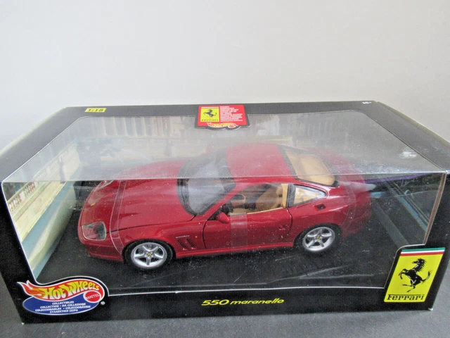 Ferrari 550 Maranello Bordeaux - Hot Wheels 1/18 - Collection - État Neuf
