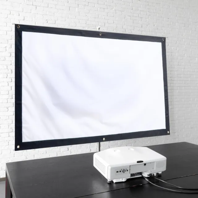 Pantalla de proyector de escritorio portátil, pantalla de proyección  ligera/retráctil desplegable para cine en casa/escuelas, reuniones