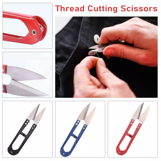 Pack of 3 Handheld Sewing Embroidery Thread Trimmer Cutter Snips / Scissors