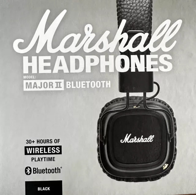 Marshall Major II ON-Ear Wireless Bluetooth Headphones - Black