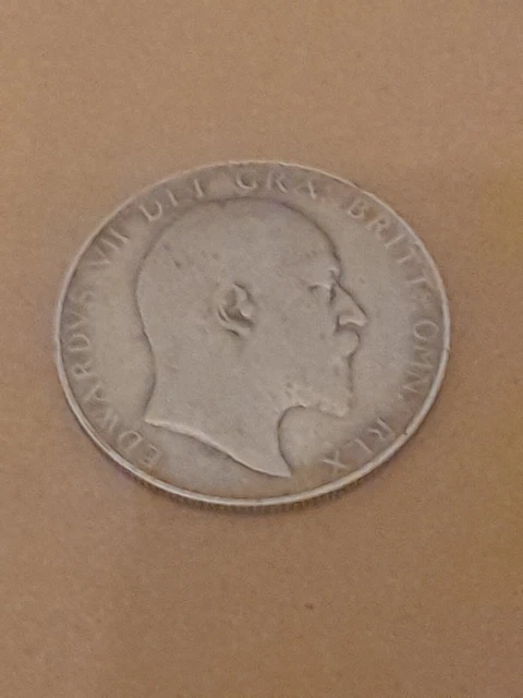 Silver Edward VII 1907 half crown coin. C/78