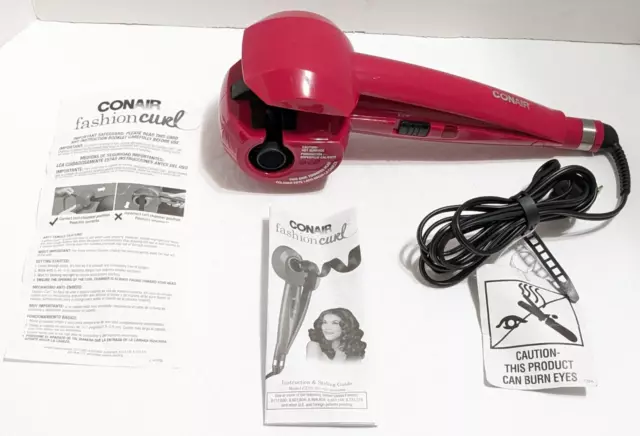 Conair Fashion Curl 3/4" Tourmaline Ceramic 2 Temp Hair Curling Iron Pink CD213R