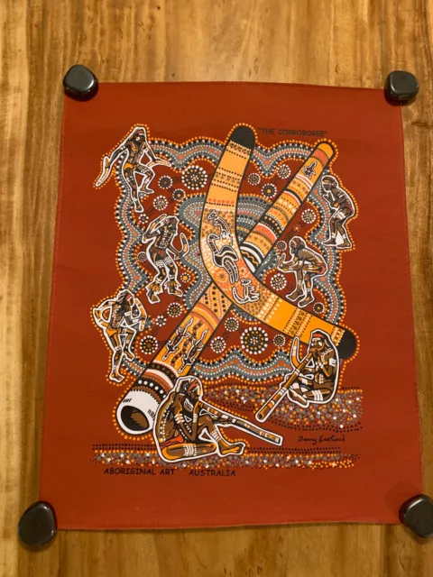 Danny Eastwood Aboriginal Art Print Fabric BOOMERANG /  DIDGERIDOO