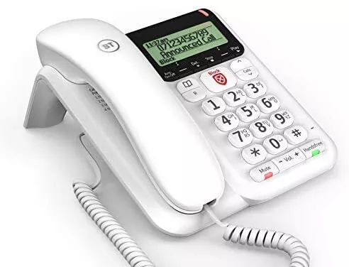 BT Decor Advanced Call Blocker Corded Telephone, White