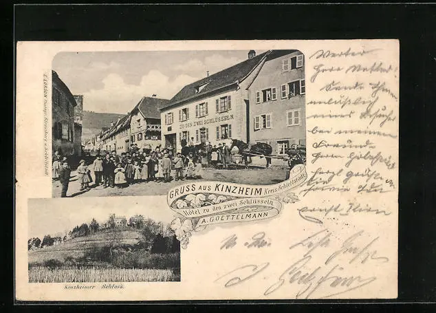 CPA Kinzheim, Hotel zu den zwei Schlüsseln, château 1902