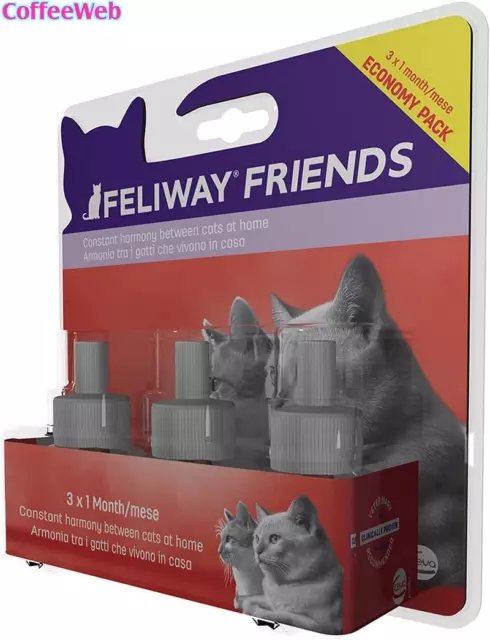 FELIWAY Friends – Armonia Fra Gatti – Confezione Da 3 Ricariche - 3 X 48 Ml