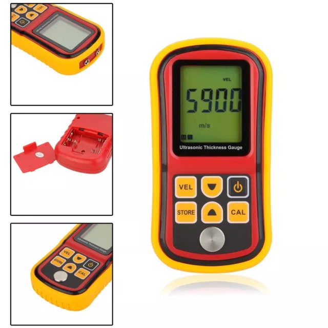 1.2~220mm Handhold Ultrasonic Thickness Gauge Digital Measuring Tester Meter