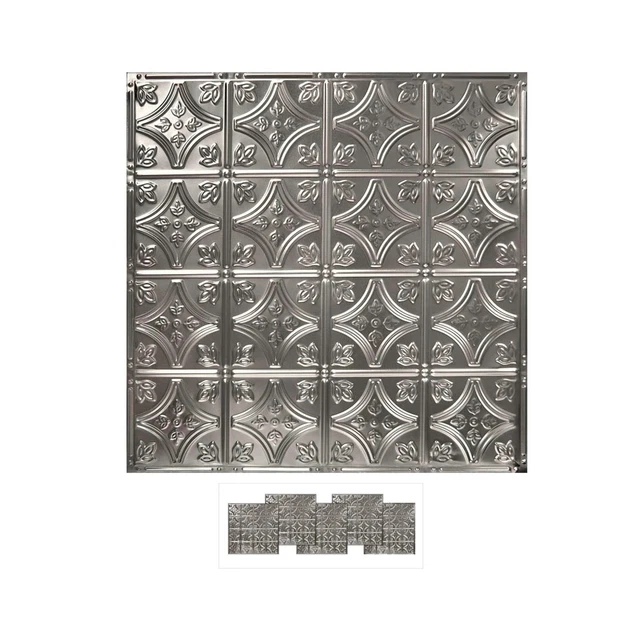 American Tin Ceilings [5 Pack Kit 24" x 24" 100% Tin Nail-Up Ceiling Tiles | ...