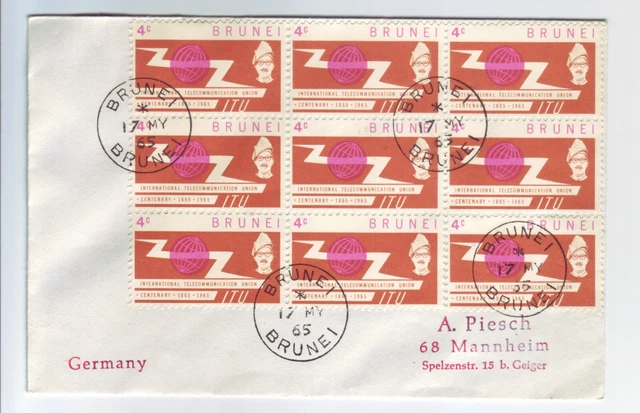 BRUNEI  Brief  cover   lettre  1965
