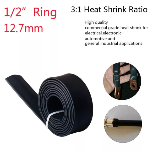 5 ft Heat Shrink Tubing 3:1 Marine Grade Adhesive Glue Lined Sleeve 1/2"(12.7mm)