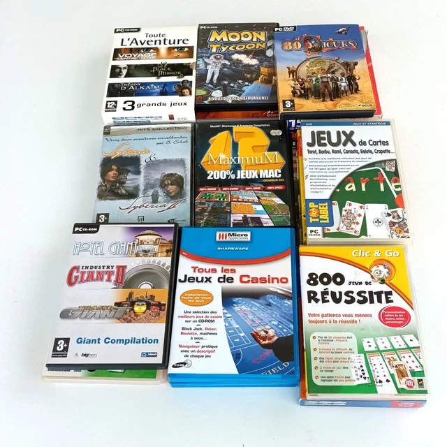 Lot Jeux PC Anciens – Isis, Fable, Grim Fandango, Etc. – Pour Ordinateur Vintage 486